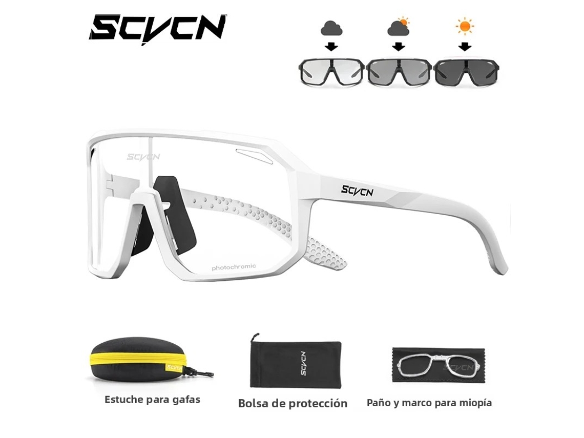 Óculos de Ciclismo Unissex com Mudança de Cor, Estojo e Proteção Uv400. MDUG (versão 2 com Mudança de Cor)