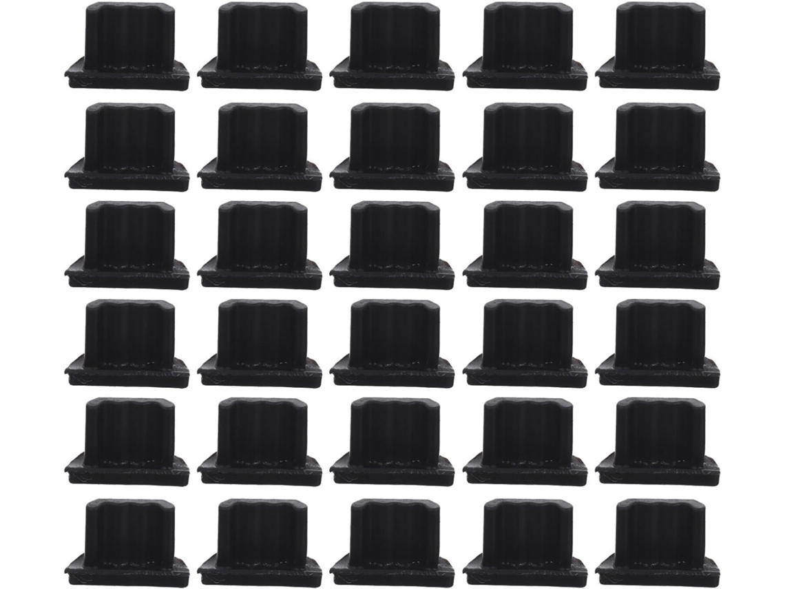 100 Unidades De Tampas Protetoras De Silicone Pretas Para Micro Usb