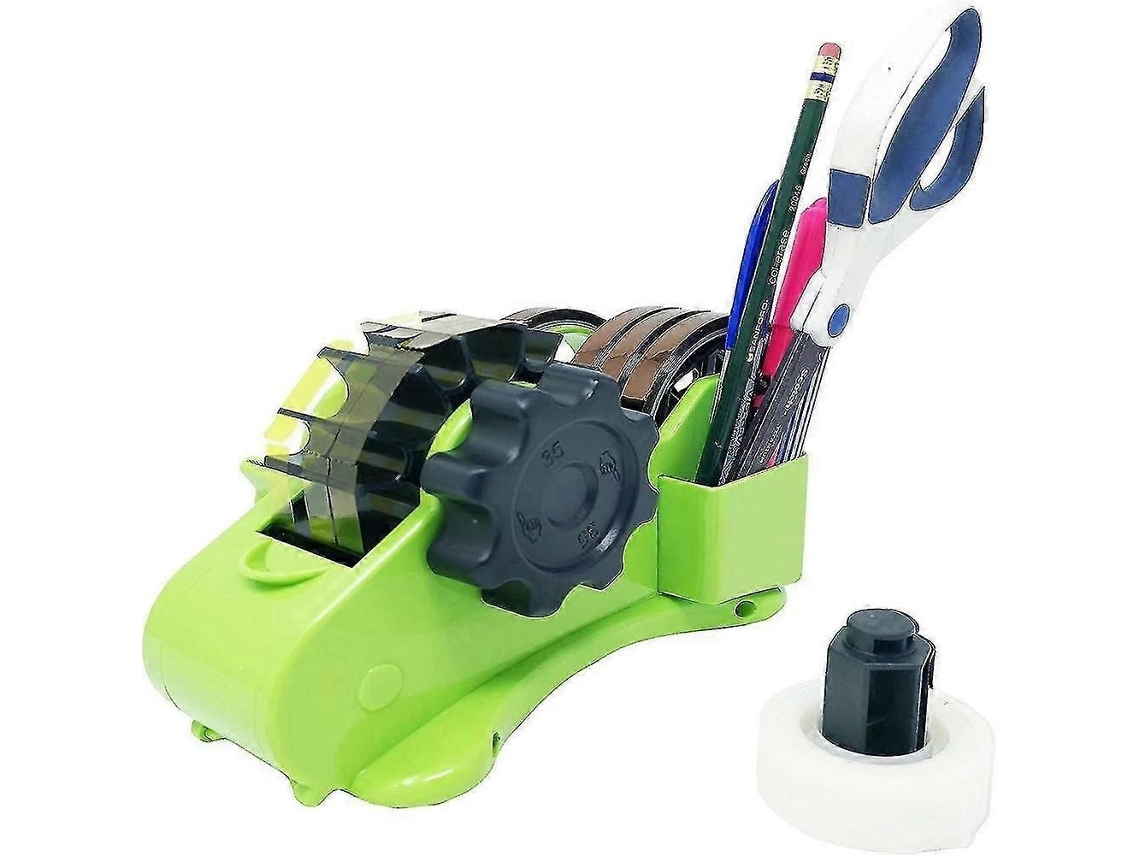 Dispensador De Fita Adesiva Semiautomático Para Mesa Com Capacidade Vários Rolos E Cortador Manual.