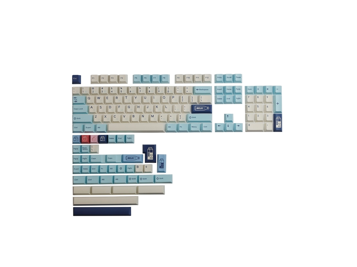 Lurelia Keycaps 143 Peças, Layout Inglês, Pbt, Perfil Xda, Dye-sub Para Teclado Mecânico