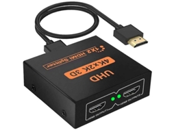Divisor Hdmi 1 Em 2 3d, 4k, 1080p, Hdcp 1.4, Com Cabo Usb, Compatível Ps3 Etc Preto Bestvite