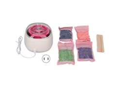 Kit de depilação com máquina de cera Quente e 4 grãos de cera.