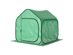 Mini Estufa Pop-up 150x148x148cm Porta Zíper Pe Vegetais, Verde