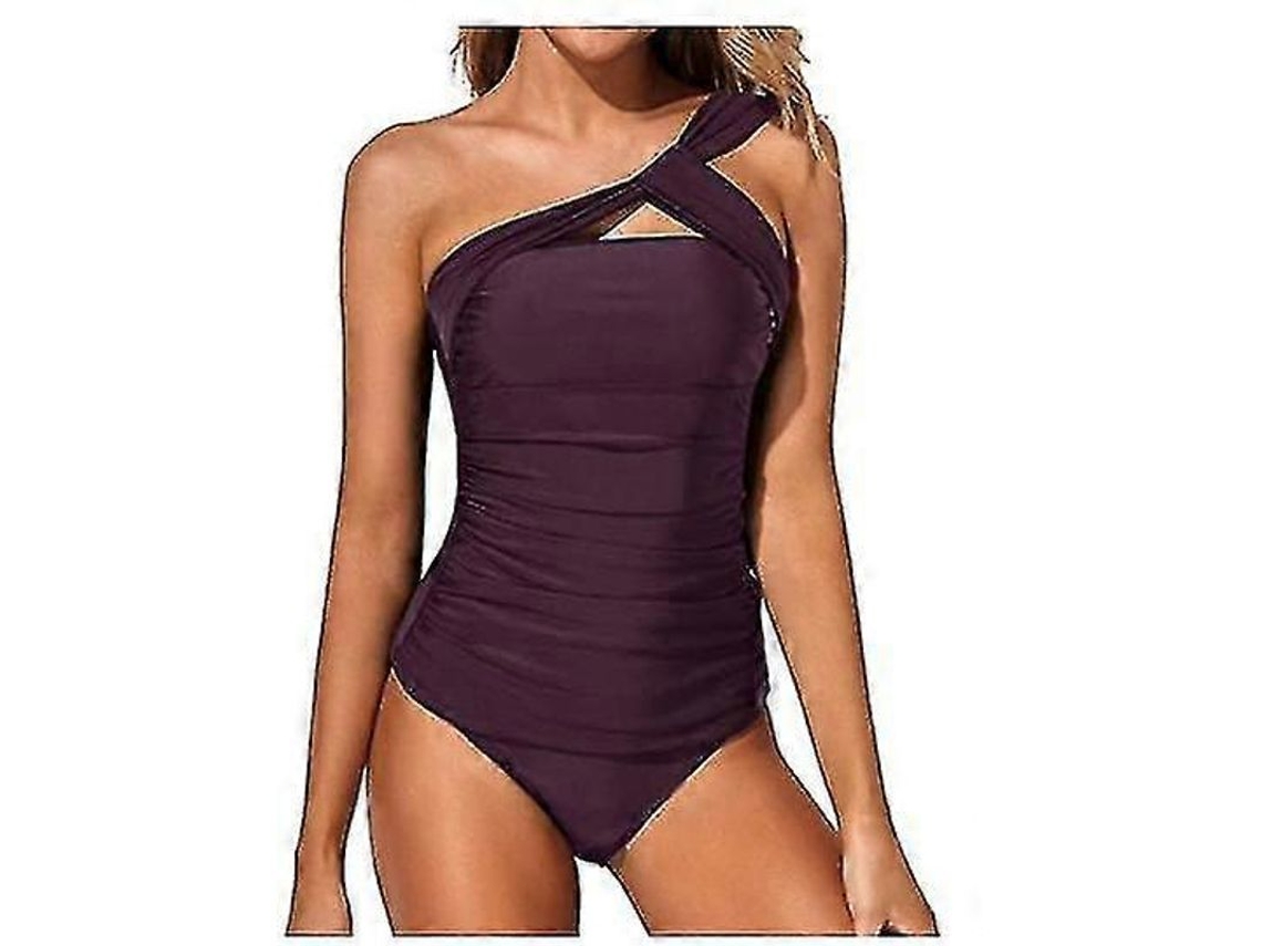 Traje De Banho Tankini Feminino De Alta Qualidade, Confortável, Quick Dry, Tamanhos Us Xs A Xxl, Ideal Para Férias Tropicais E Esportes Roxo