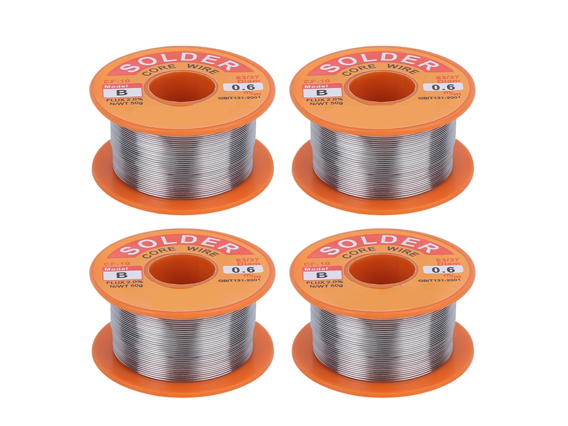 4 Peças De Fio De Estanho 1.8 Oz 0.02 Polegadas Ponto De Fusão 255℃ Alta Pureza Noclean Para Soldagem De Dispositivos Eletrônicos