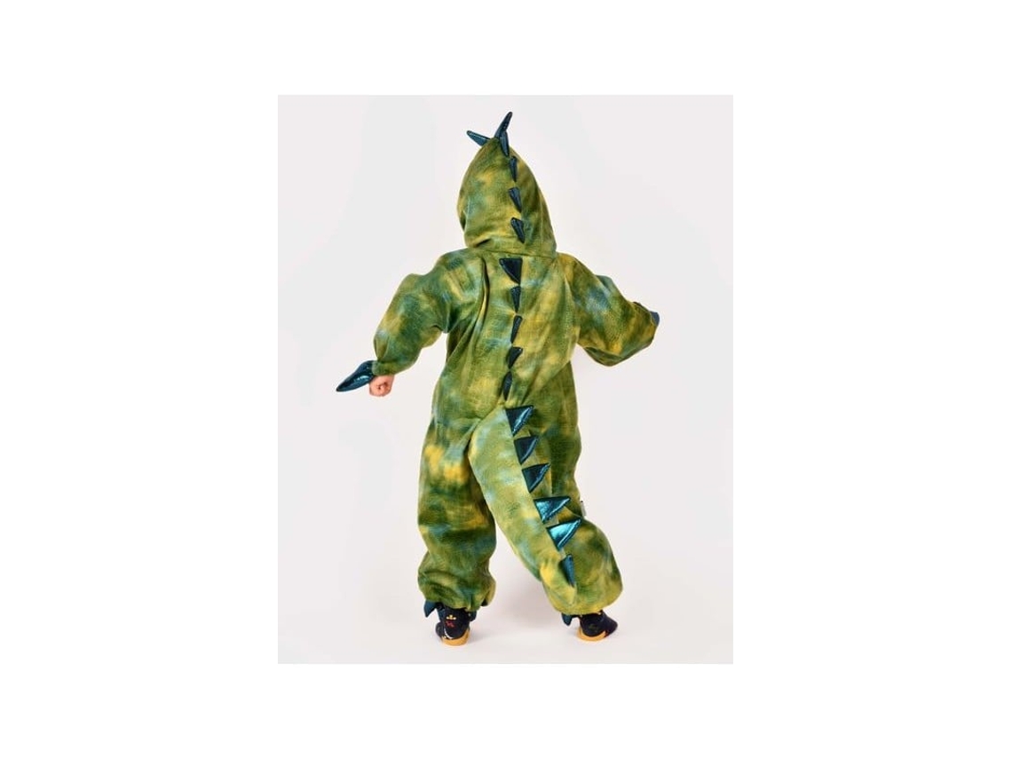 Fantasia De Dinossauro Goda Fen Macacão 4 5 Anos Verde Den Goda Fen