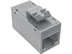 Pacote com 8 soquetes RJ45 Keystone Cat.6a cinza sem blindagem de 8 vias em linha (76217)