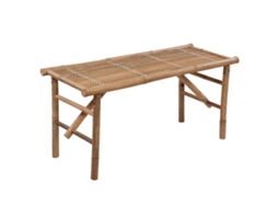 Maison Exclusive - Banco De Jardim Dobrável Com Almofadão 118 Cm Bambu