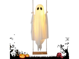 Decorações De Fantasma Para O Halloween | Fantasma Assustador Com Luz | Decorações Para Festa De Hal Gokoco