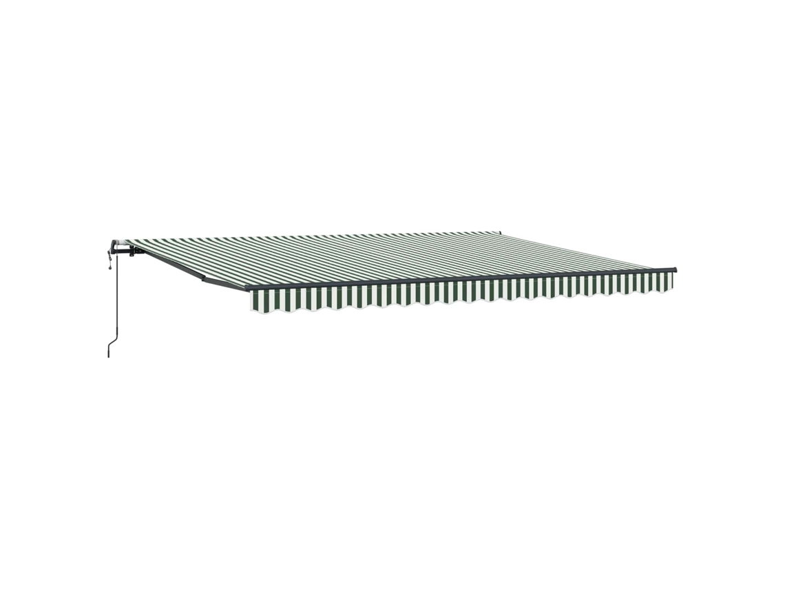 Conjunto 1 Toldo Retrátil Vidaxl Verde Tecido (450 × 350 Cm)