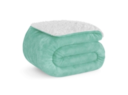Manta NALUI Suave para Cama 90/105 Verde (150 x 200 cm)