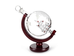 decantador de Design de Globo Gravado 850ml para Whiskey Bourbon com Vidro de Bola Engravado