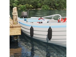 Vidaxl Bóias Para Barco 2 Unid. Ø 11 X 40 Cm Preto Pvc