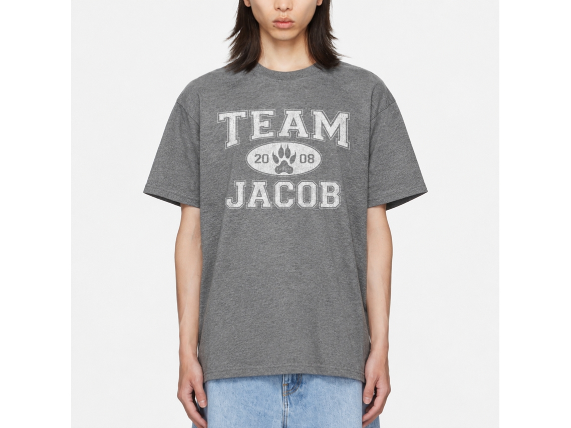 Rockinstone Twilight Movie Team Jacob Solid Graphite Adult T-shirt Size:xxl