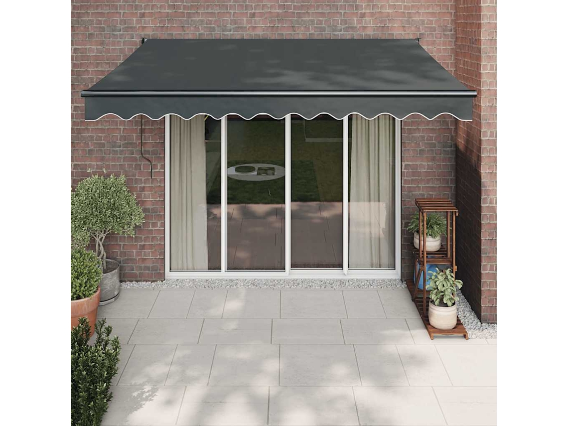 Vidaxl Toldo Retrátil Automático 3,5x2,5 M Antracite