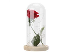 Luz de Noite Rosa Elétrica Simulada Led Presente Bege