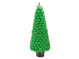 Árvore De Natal Mini De Feltro Pom-pom