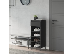Vidaxl Sapateira 40x36x105 Cm Derivados De Madeira Preto