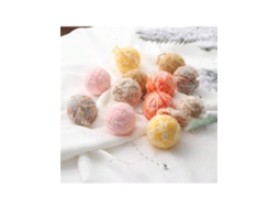 Anhangados De Natal 5cm/12un, Bolas De Fio De Pelúcia, Decoração De Árvore, 6 Cores Diy Igvtrade (rosa, Amarela, Café)