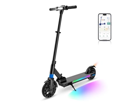 Trotinetes Elétricas E-RIDES F8 Preto para Adolescente 8 a 16 anos- Máxima25 KM/H- Autonomia25 km- Dobrável-Tela LCD-Altura Ajustável- Bluetooth