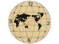 Relógio de parede VIDAXL Amarelo Madeira processada (Ø50 cm)