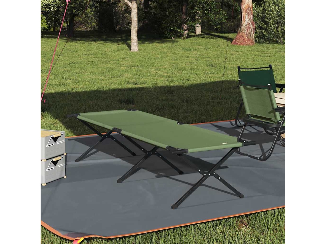 Vidaxl Cama De Camping Dobrável Verde 210 X 80 X 46 Cm Tecido Oxford
