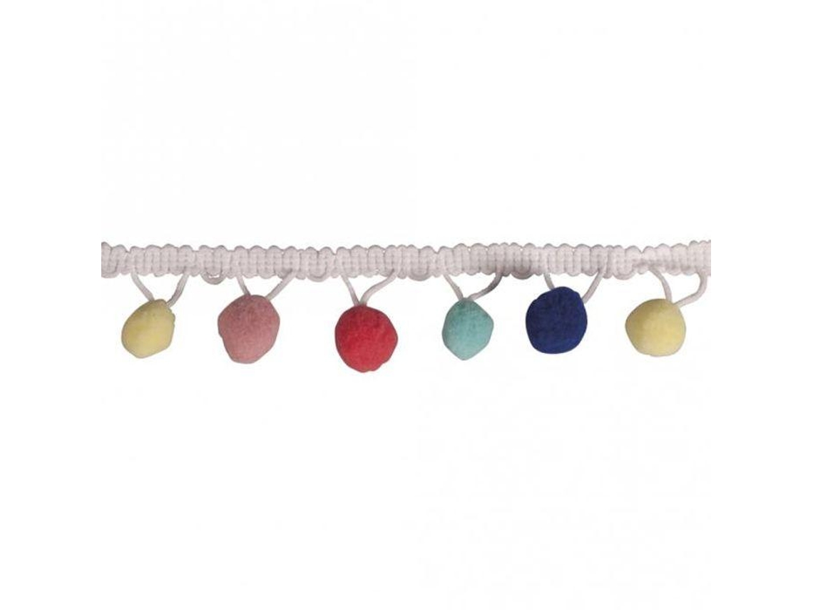 Trança pompom pastel 2m Rayher