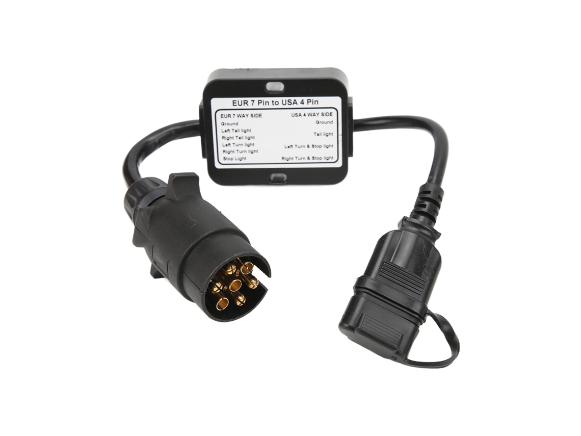 Conector De Reboque, Conversor De Circuito Luz Traseira 7 Pinos Europeu Para 4 Americano Reboque Barco/caravana