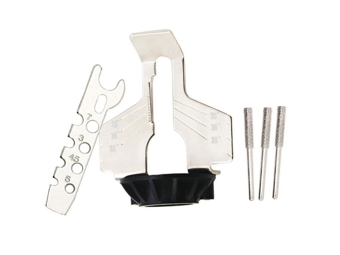 Kit de Afiação de Motosserra Tamanho Prata Moedor Elétrico Afiação Polimento Conjunto de Acessórios Correntes de Serra Pe