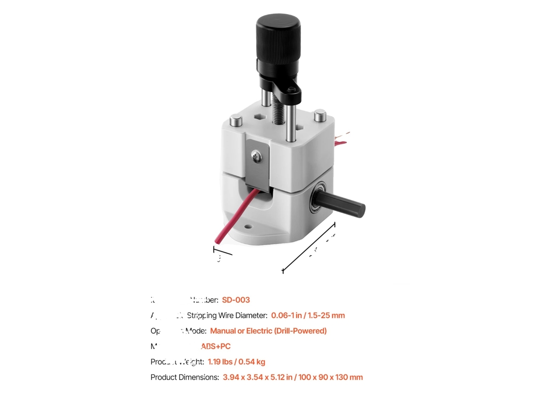 Máquina De Desencapar Fios, Design Ergonômico, Portátil E Leve, 1.5-25 Mm