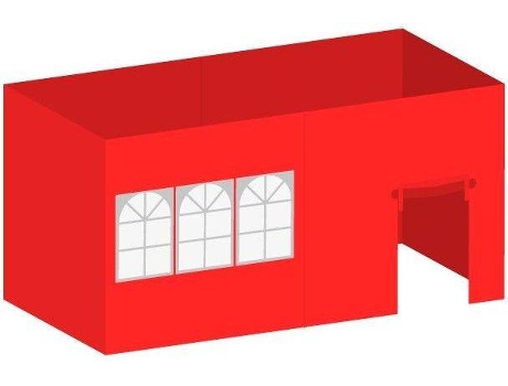 Pack 4 Toldos Laterais para Tendas REGALOS MIGUEL  4L1V1P (3x6 m - Vermelho)
