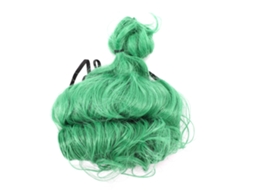 Peruca Para Pet Cabelo Verde Alto Rabo De Cavalo Fibra De Nylon Macia Lavável Para Cão Gato Traje Cosplay Festa Fotografia