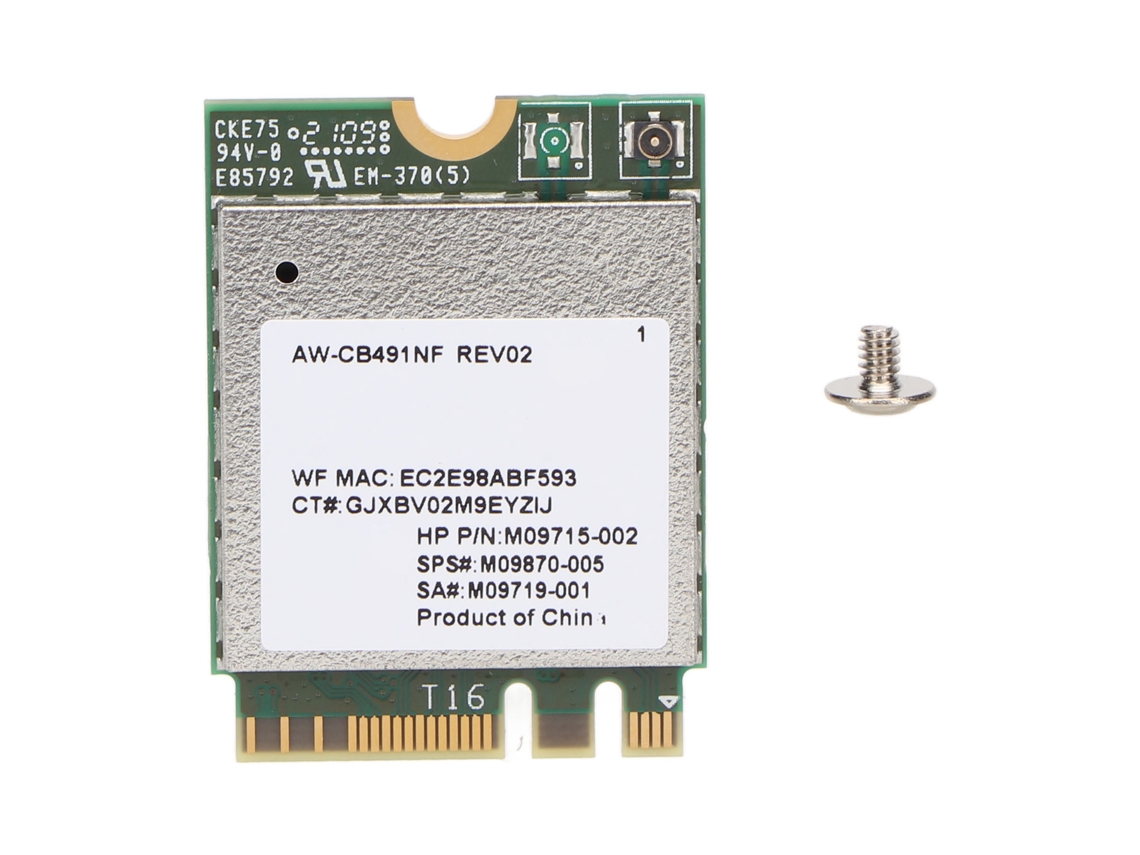 Placa De Rede Sem Fio (wifi Bluetooth 4.2) Rtl8821ce M.2 Antena Única Aw-cb491nf Placa De Rede De Alta Velocidade Para Notebook