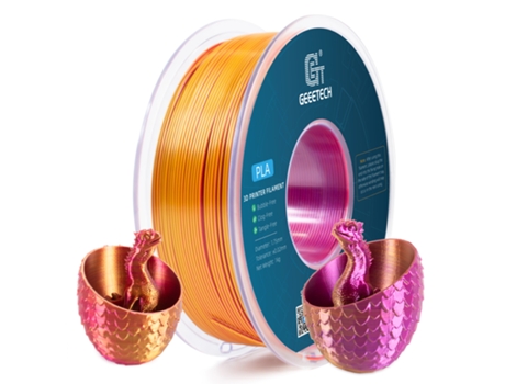 Rolo De Material De Impressão 3d Adequado Para A Maioria Das Impressoras 3d Fdm Geeetech Pla (seda Tri Cor)