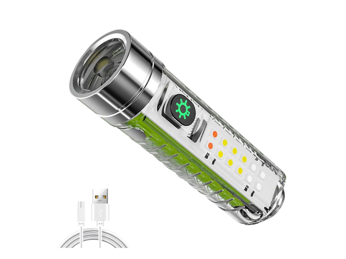 Lanterna Pequena e Poderosa Recarregável Lanternas Led de 350 Lúmens 1500Mah com 8 Modos de Luz Lanternas Portáteis Magnéticas À Prova D' IKIKSO