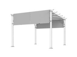 Cobertura para pérgola BTFORUS, proteção UV, para varanda, 3x3m, cinza claro