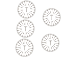 Série 5, Pregos Planos Em Formato De I, Longos, Transparentes, Para