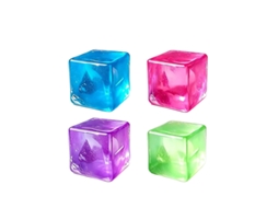 Laxiscreed Bloco Sensory Gel Com 5cm Transparente Rosa, Jogo De Estímulo Tátil E Relaxamento