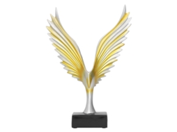 Ornamento de Asa de Anjo em Resina Dourada | S/MARCA