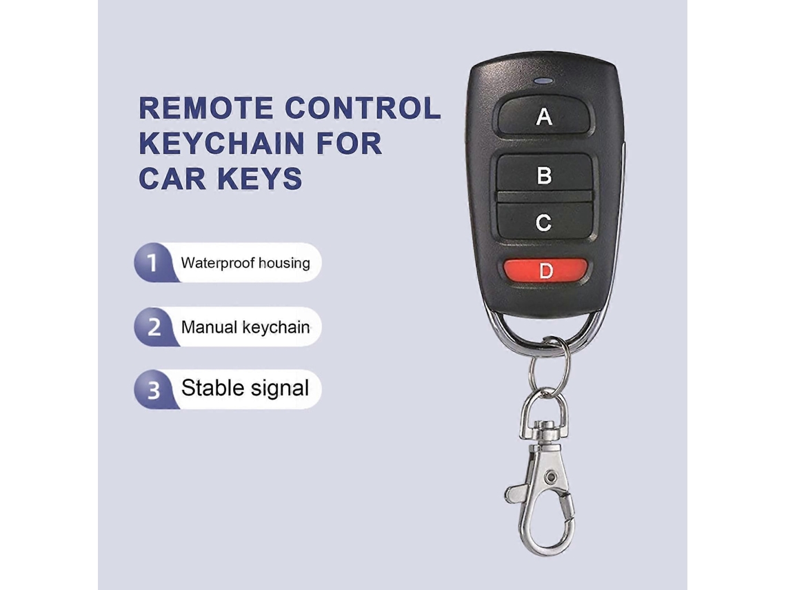 Controle Remoto Universal Para Porta De Garagem Susuchens 433 Mhz Fácil De Usar Com Luz Indicadora - Substituição Para Controle Remoto De Porta D