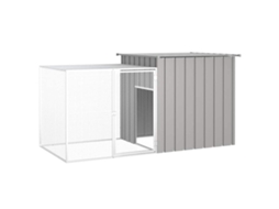 Vidaxl Gaiola P/ Coelhos 200x91x100 Cm Aço Galvanizado Cinzento
