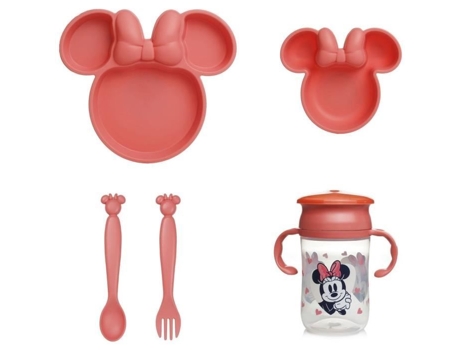 Conjunto De Refeição Thermobaby Silhouette Pp Conjunto De Louças Minnie