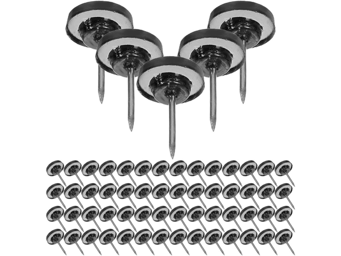 Tachinhas Kichouse, Acessórios Práticos Para Cortiça Quadros, Plástico Preto, Leves e Multifuncionais, 100 Unidades