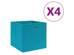 Storage Box, Storage Boxes Vidaxl Azul Tecido (n/a)