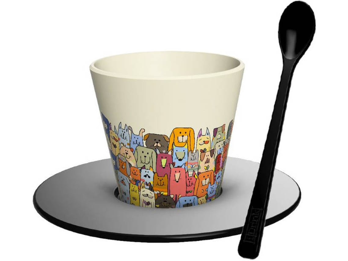 Conjunto de Cafe I DRINK em Rpet Stay Pawsitive Id5209