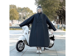 Impermeável De Alta Qualidade Para Moto E Scooter Jaqueta Chuva Poncho Unissex Adulto 3xl 145-155 Cm Negro