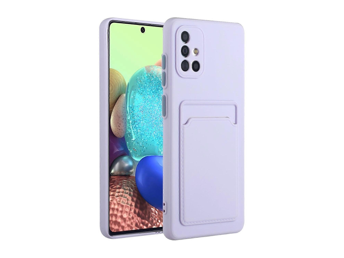 Capa Protetora De Tpu À Prova De Choque Com Slot Para Cartão Para Samsung Galaxy A71 5g (azul Escuro)