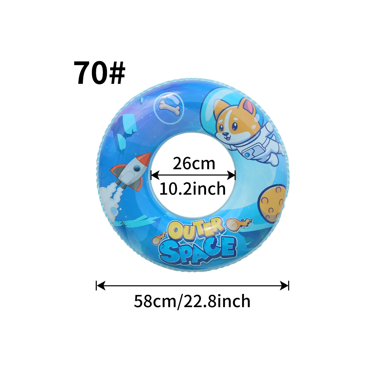 (70 Azul) Boia Inflável Para Piscina Infantil, Boia De Natação, Brinquedo Flutuante De Verão