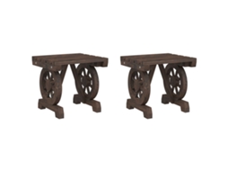 Garden Footstool, Garden Footstools Vidaxl Marrom Madeira (40 X 36,5 X 38,5 Cm)