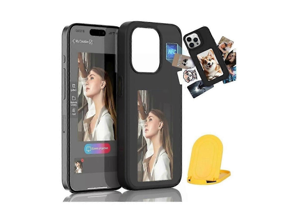 Capa Snapframe E-ink Para Celular, Capa Inteligente Nfc Para Iphone 13, 14 E 15.